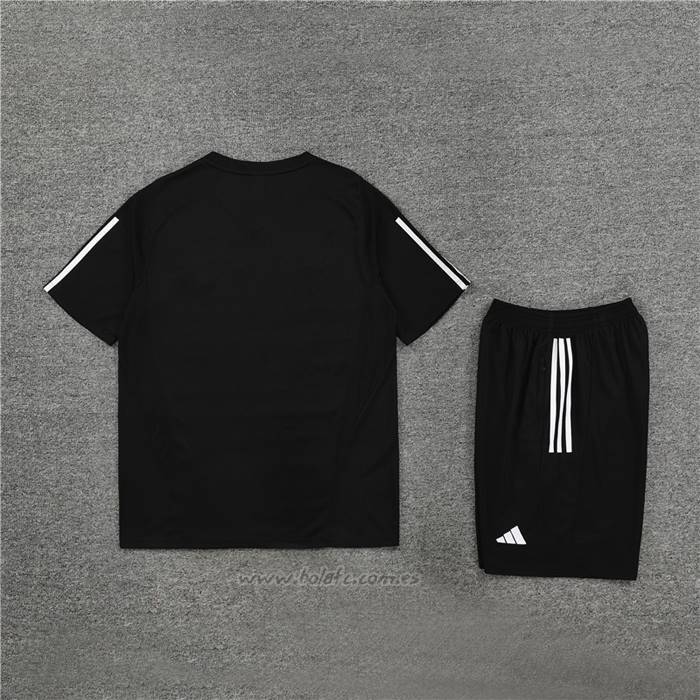 Chandal del Real Madrid Manga Corta 2023-2024 Negro - Pantalon Corto